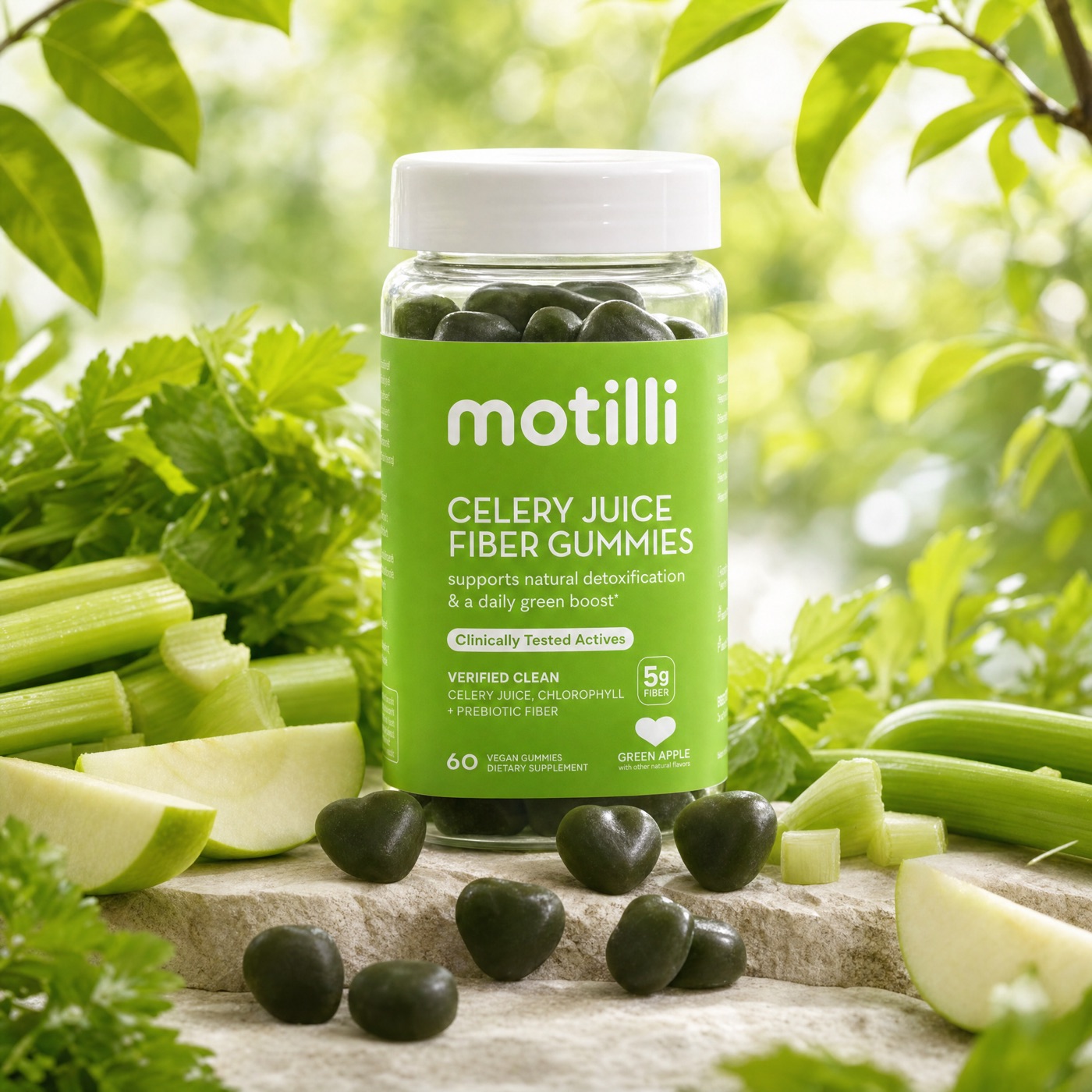 Buy 2 Get 1 Free Motilli Celery Juice Fiber Gummies